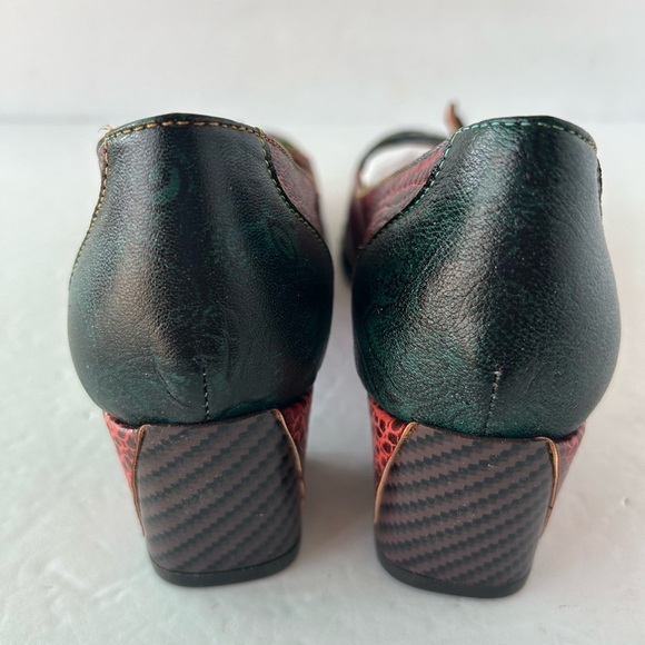 Obiono NIB Unique Hand Painted Butterfly Fashion Vintage Pumps - Picture 5 of 10